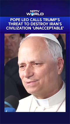 Pope Leo Says Trump's Threat To Destroy Iranian Civilization Is 'Unacceptable'