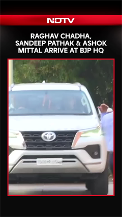 Raghav Chadha, Sandeep Pathak & Ashok Mittal Arrive At BJP Headquarters In Delhi