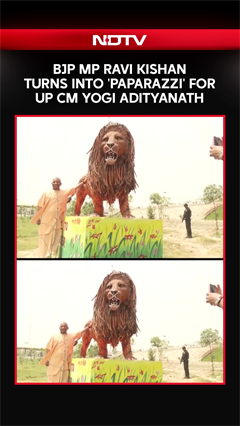 BJP MP Ravi Kishan Turns Into 'Paparazzi' For UP CM Yogi Adityanath
