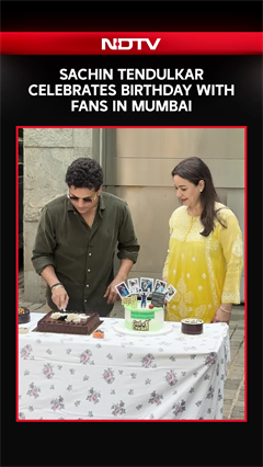 Video: Sachin Tendulkar Turns 53, Celebrates Birthday With Fans In Mumbai