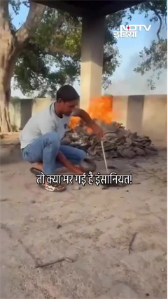 Video: श्मशान में जलती चिता से उपला निकाल कर जलाया हुक्का