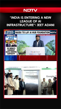 "India Entering A New League Of AI Infra": Jeet Adani At inauguration Of Google AI Centre In Vizag