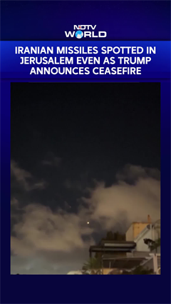 Iranian Missiles Spotted Over Jerusalem Moments After Trump Announces Ceasefire With Iran