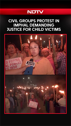COCOMI, Civil Groups Protest In Manipur's Imphal Demanding Justice For Child Victims