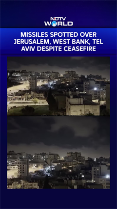 Sirens Blare In Jerusalem, Tel Aviv, West Bank As Iranian Missiles Intercepted Despite Ceasefire