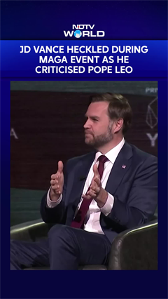 Video: JD Vance Heckled During MAGA Event As He Criticised Pope Leo Declaring He 'Was Not A Fan'