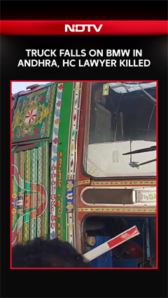 Video: BMW Flattened After Truck Falls On It In Andhra, High Court Lawyer Killed