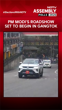 PM Modi's Roadshow Set To Begin In Gangtok