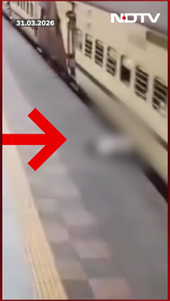 Man Escapes Death After Getting Caught Between Moving Train & Platform In Bhopal