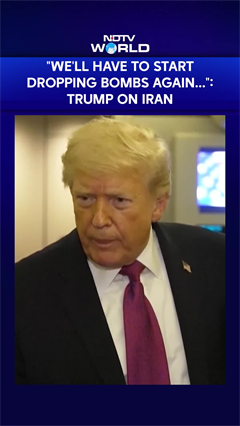 "We'll Have To Start Dropping Bombs Again...": Trump On Iran
