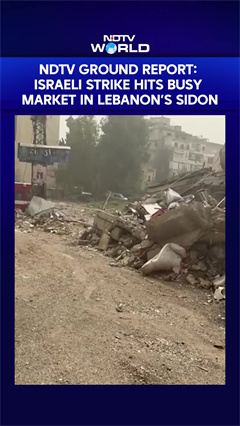 NDTV Ground Report: Israeli Strike Hits Busy Market In Lebanon's Sidon
