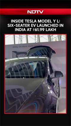 Tesla Model Y L | Inside Tesla Model Y L: Six-Seater EV Launched In India At ₹61.99 Lakh