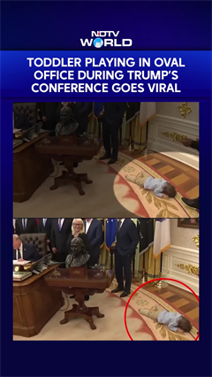 Viral Video: Toddler Playing In Oval Office During Trump's Conference Goes Viral