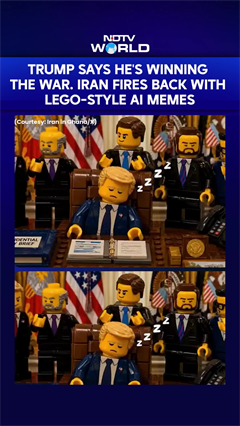 Trump Says He's Winning The War. Iran Fires Back With Lego-Style AI Memes