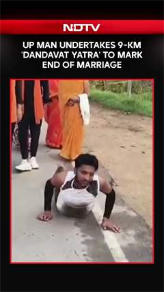 UP Man Undertakes 9-KM 'Dandavat Yatra' To Mark End Of Marriage