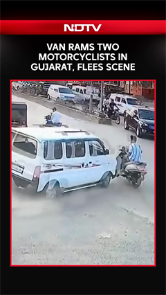 Video: Gujarat News | Van Rams Two Motorcyclists In Gujarat, Flees Scene