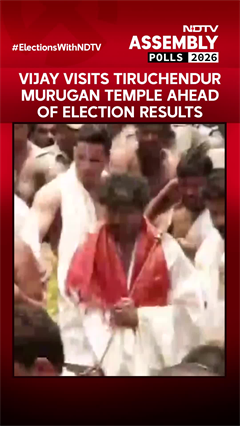 Actor And TVK Chief Vijay Visits Tiruchendur Murugan Temple Ahead Of Election Results