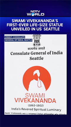 'Chicago 1893 To Seattle 2026': Swami Vivekananda's Statue Unveiled In US