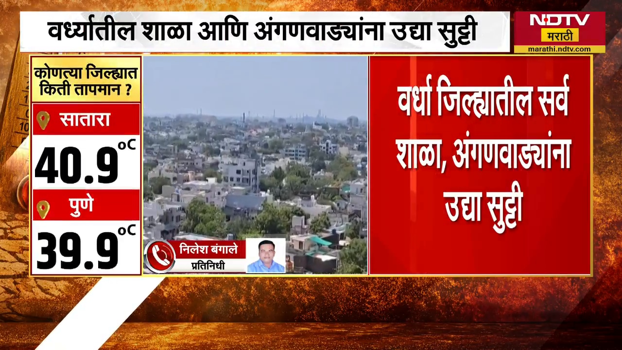 Wardha जिल्ह्याला उष्णतेच्या लाटेचा Yellow Alert;जिल्ह्यातील सर्व शाळा,अंगणवाड्यांना गुरूवारी सुट्टी