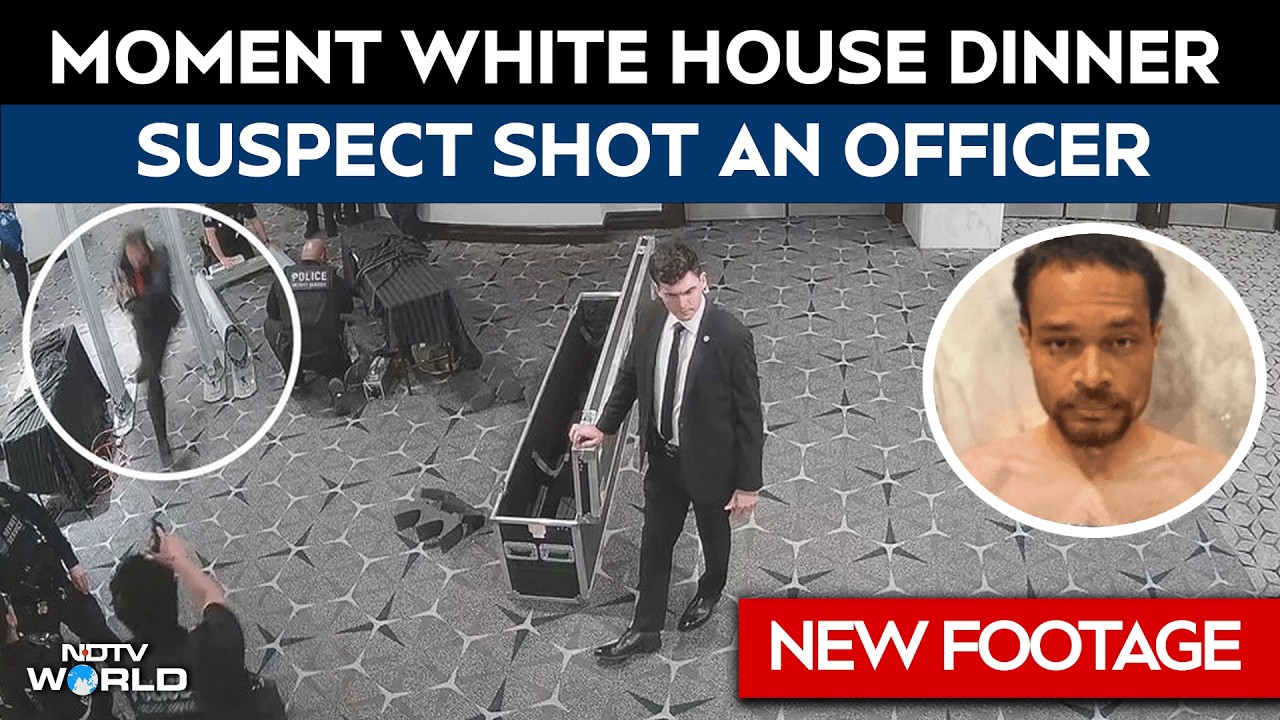 White House Dinner Shooting | New Video Shows Moment Suspect Shoots An Officer At Trump's Event