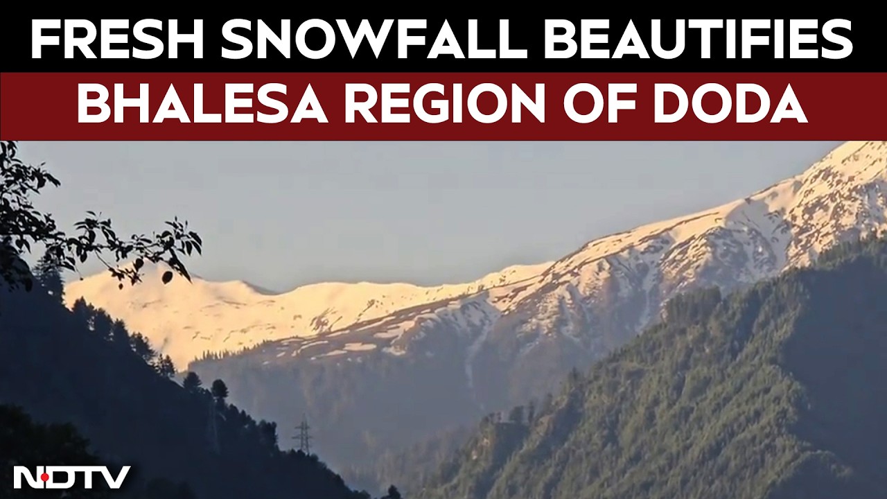 Jammu & Kashmir: Fresh Snowfall Beautifies Bhalesa Region of Doda