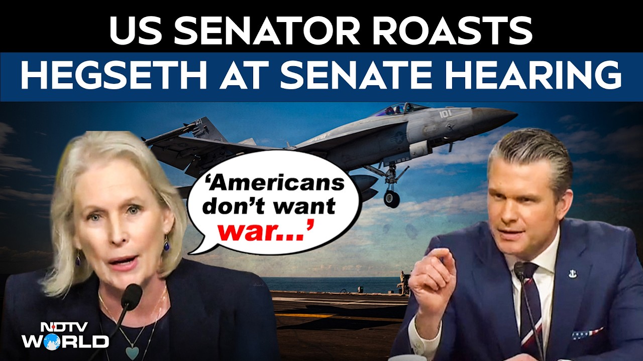 US Senator Gillibrand Roasts Pete Hegseth At Fiery Senate Hearing
