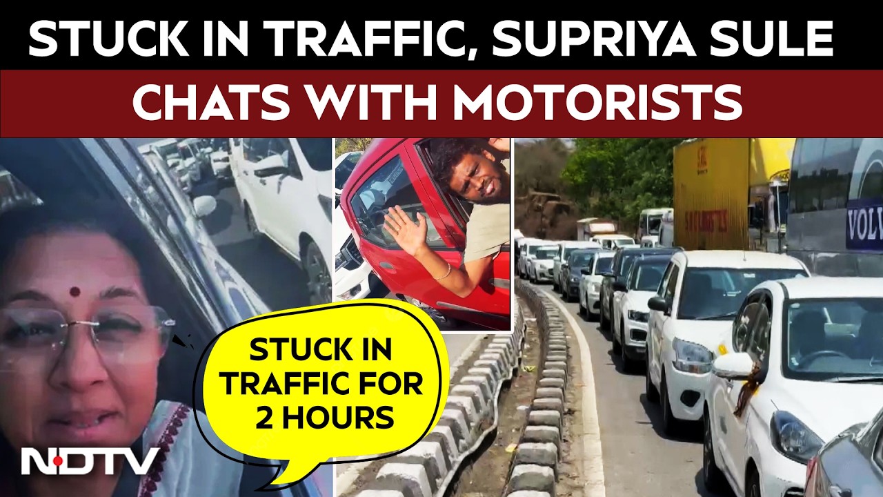 Mumbai Pune Expressway: Supriya Sule, Stuck In Traffic, Talks To Motorists On Mumbai-Pune Expressway