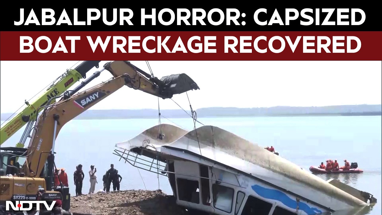 Jabalpur Cruise Tragedy: Capsized Cruise Boat Wreckage Retrieved From Bargi Dam