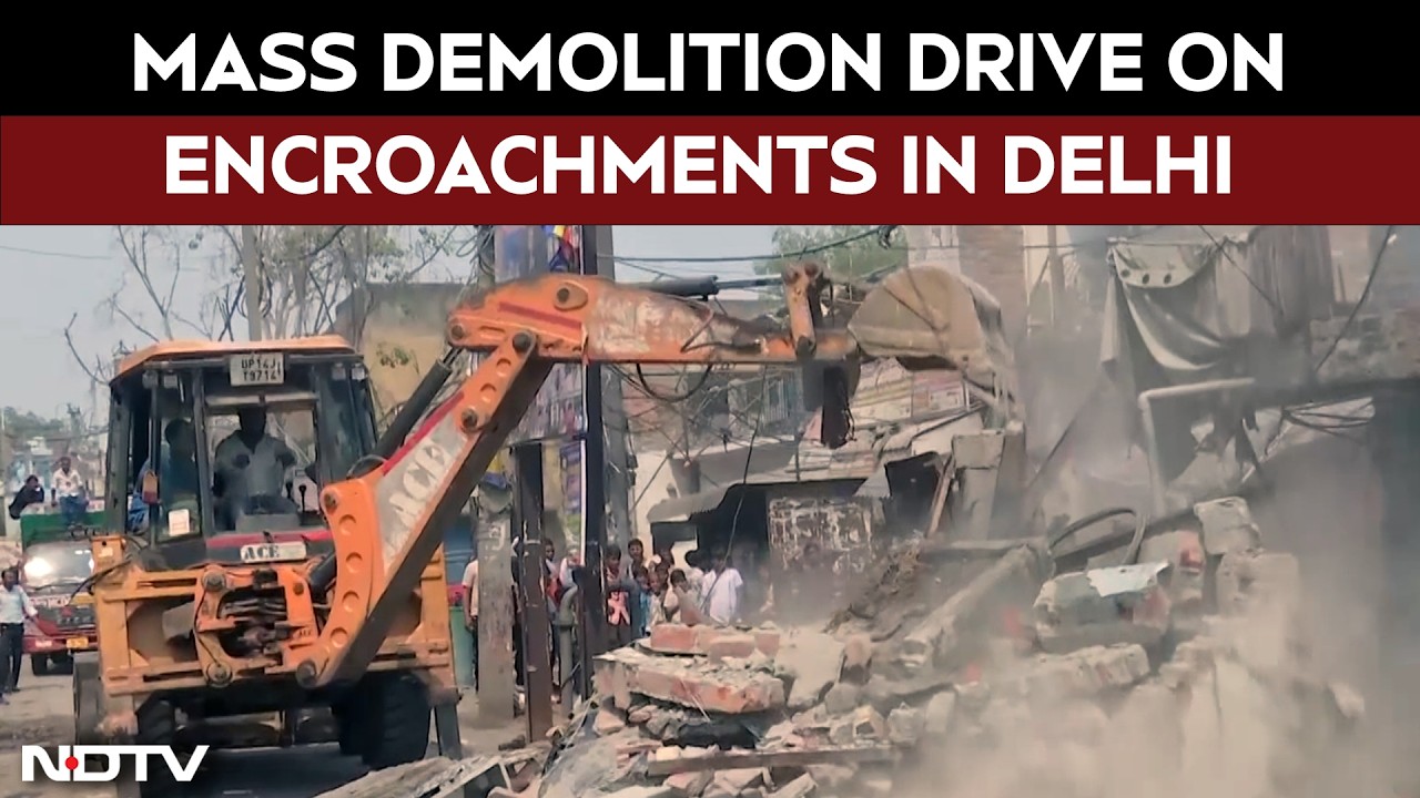 Delhi: Mass Demolitions Carried Out On Encroachments In Wazirpur Area After Delhi HC Order