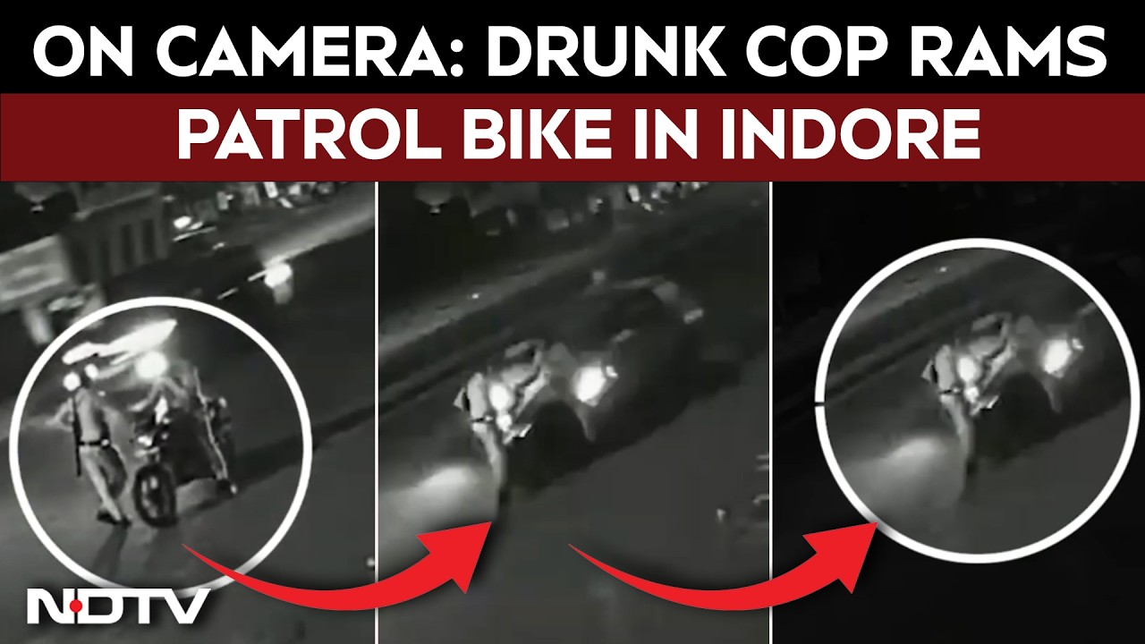 Video: Drunk Cop Rams Patrol Bike In Indore, 2 Constables Injured