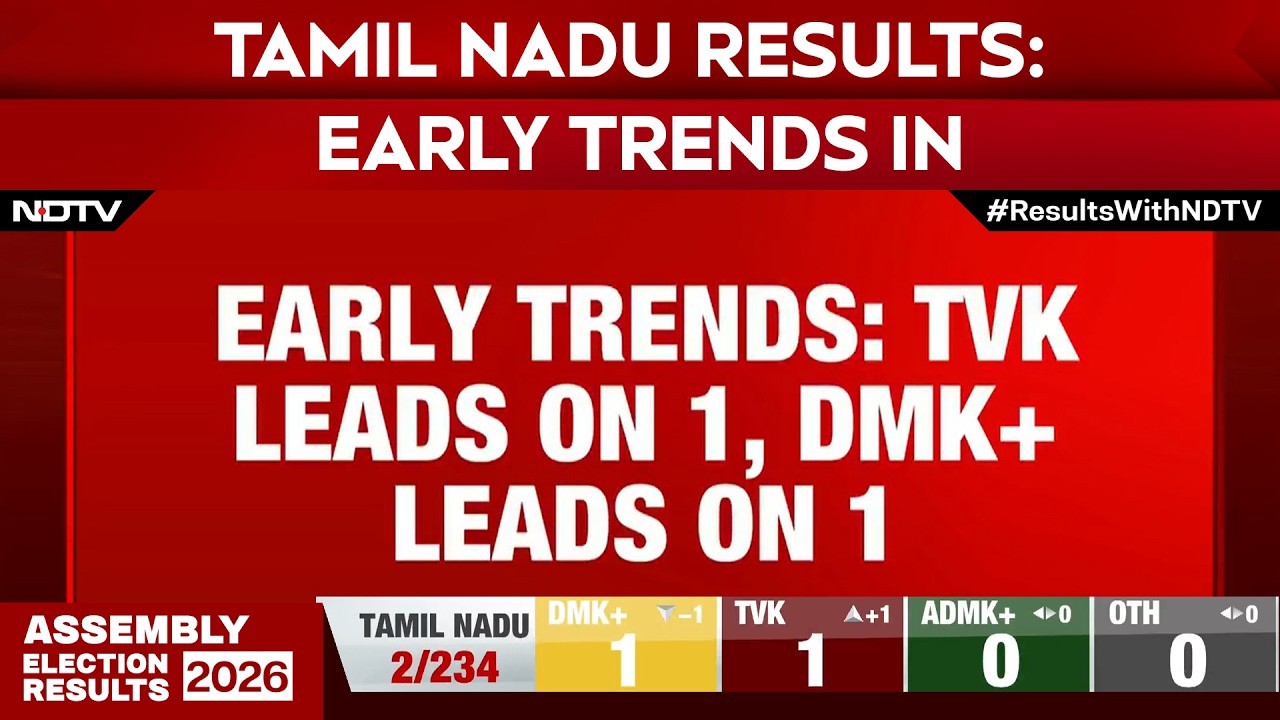 Tamil Nadu Results: Early Trends Trickling In, TVK, DMK+ Take Initial Lead