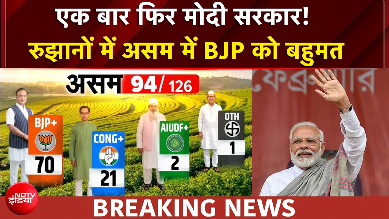 Assam Election Results: एक बार फिर Modi सरकार! रुझानों में BJP को बहुमत | BREAKING NEWS