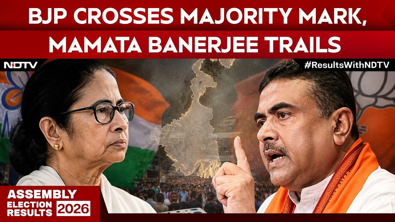 West Bengal Results 2026 | BJP Crosses Majority Mark, Mamata Banerjee Trails In Bhabanipur