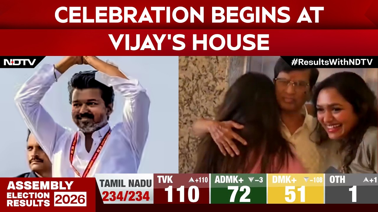 Vijay's House Turns Celebration Hub as Fans Gather in Huge Numbers