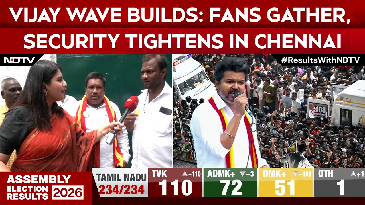 Celebrations Begin at Vijay's Residence Amid Strong TVK Trends