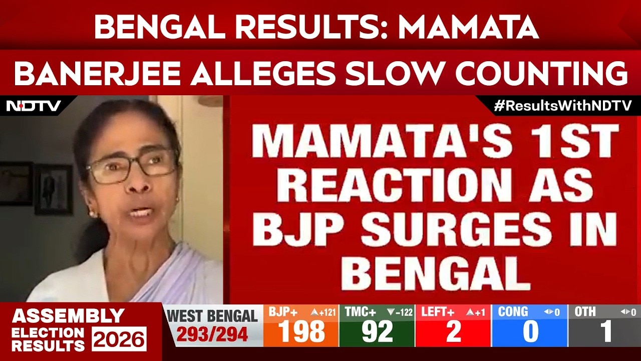 Mamata Banerjee Alleges Slow Counting by Election Commission as BJP Leads Surge