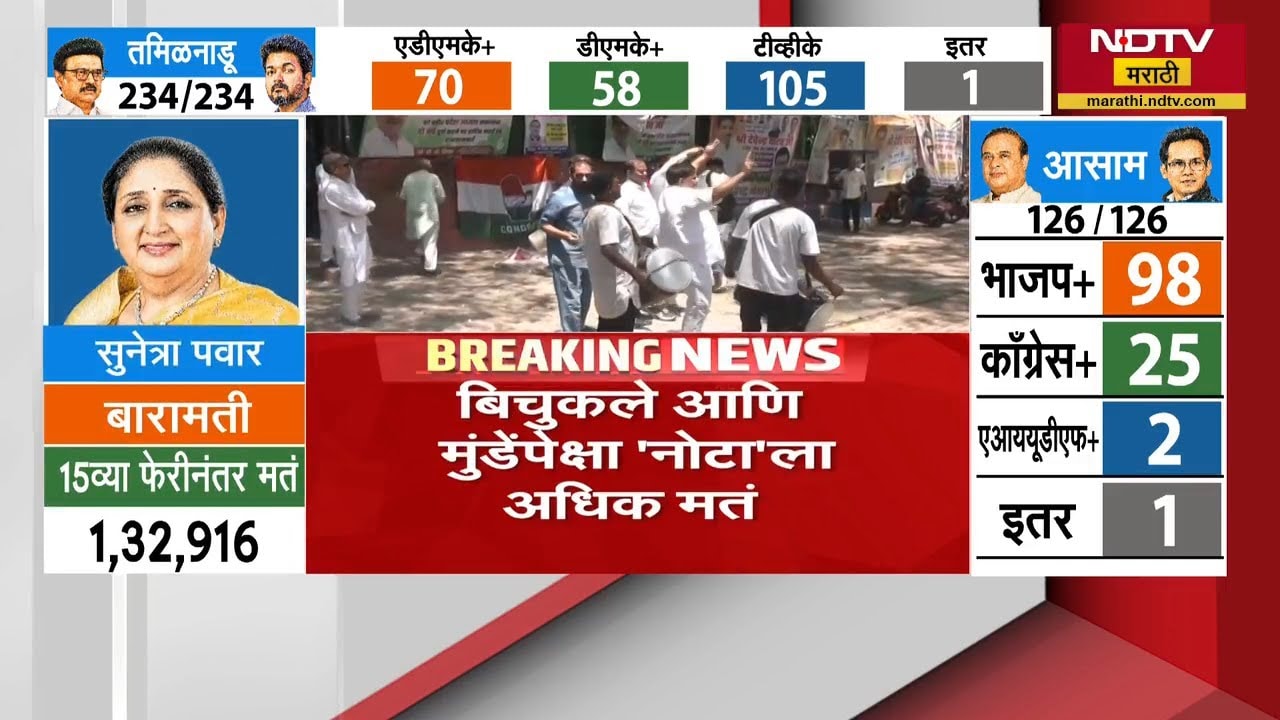 Baramati मध्ये Abhijeet Bichkule आणि Karuna Munde यांच्यापेक्षा 'नोटा'ला जास्त मतदान