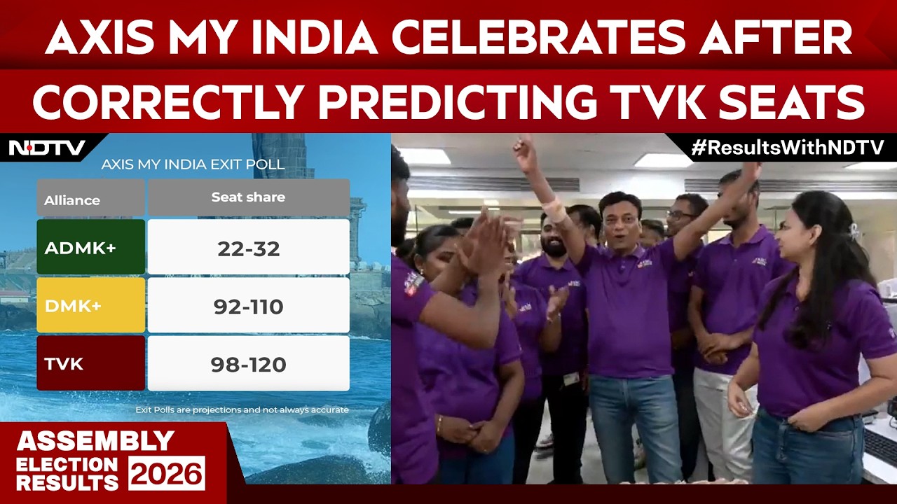 Celebrations At Axis My India's Office Amid Their Exit Poll Predictions On TVK