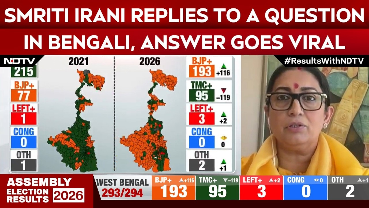 Bengal Election News | Smriti Irani's Bengali Reply Goes Viral During NDTV Interview
