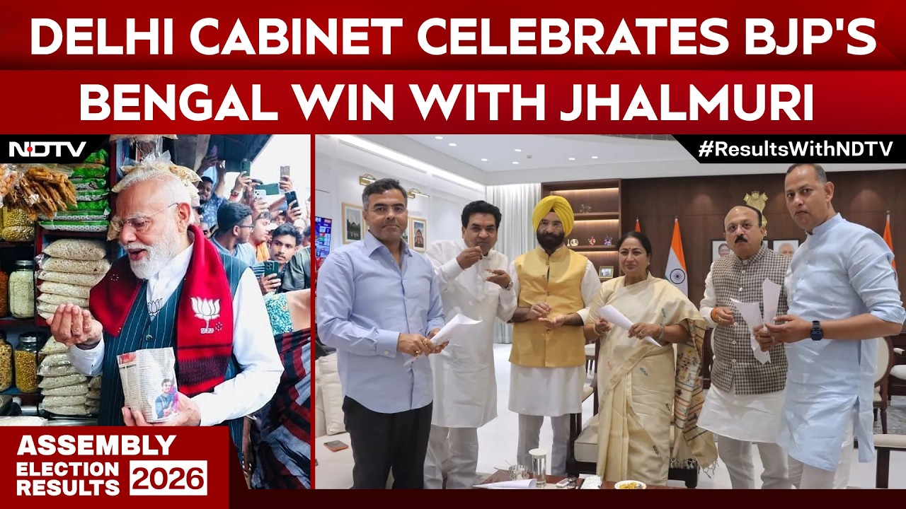 Bengal Election Results | Delhi Cabinet Celebrates BJP's Bengal Win By Eating Jhalmuri