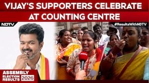 Tamil Nadu Results: Vijay's Supporters Celebrate At Counting Centre