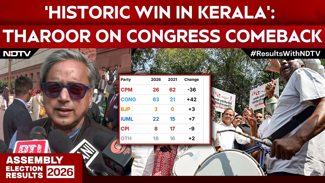 'Historic Win in Kerala': Shashi Tharoor on Congress Comeback
