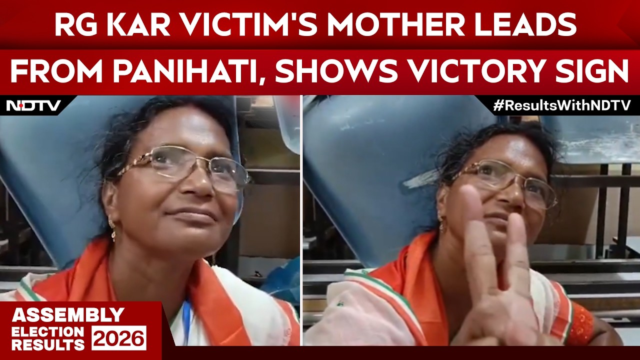 Bengal Election 2026 | RG Kar Victim’s Mother Ratna Debnath Leads From Panihati, Shows Victory Sign