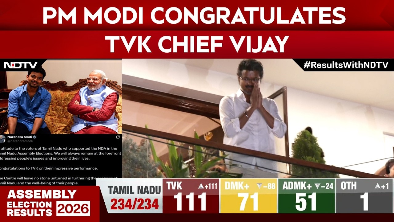 PM Modi Congratulates TVK Chief Vijay On Tamil Nadu Poll Performance