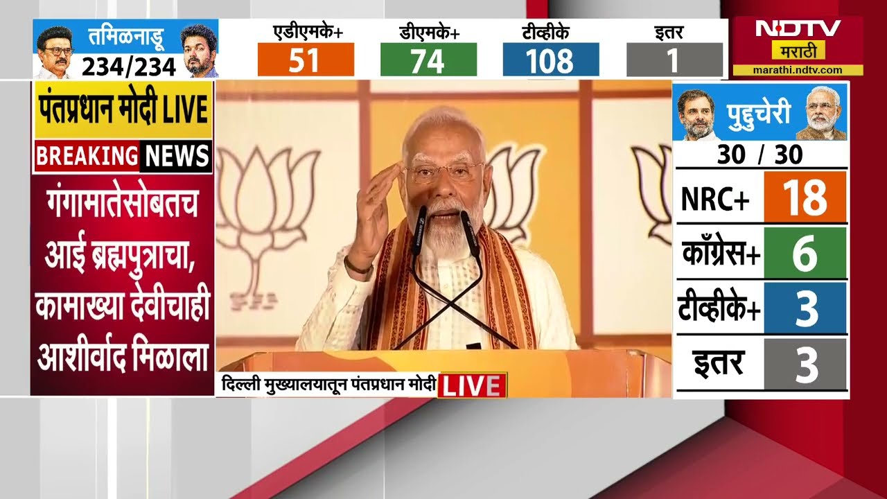 PM Modi LIVE | आजचा दिवस देशातील जनतेच्या विश्वासाच्या विजयाचा दिवस;BJP मुख्यालयातून मोदींचं भाषण