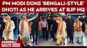 PM Modi's 'Bengali-Style Dhoti' Hogs The Limelight As He Arrives At BJP Headquarters In Delhi