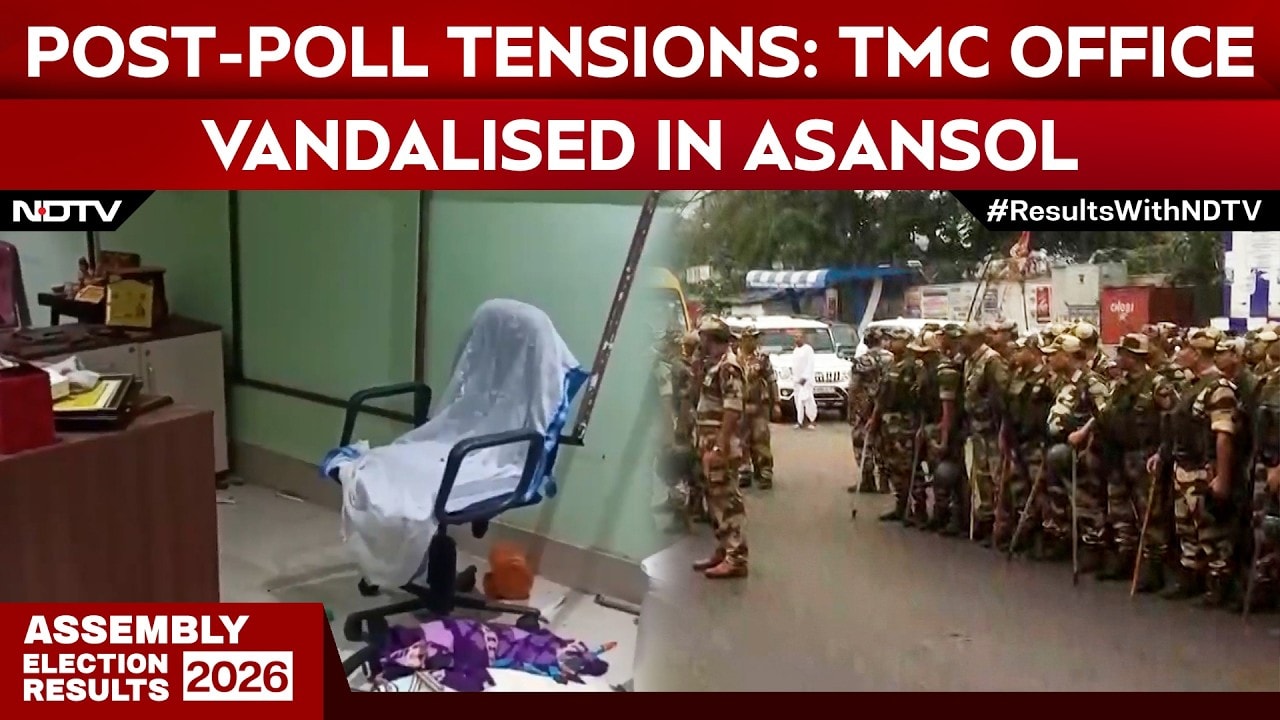 Bengal Election Results | TMC Office Vandalised in Asansol After BJP's Landslide Victory