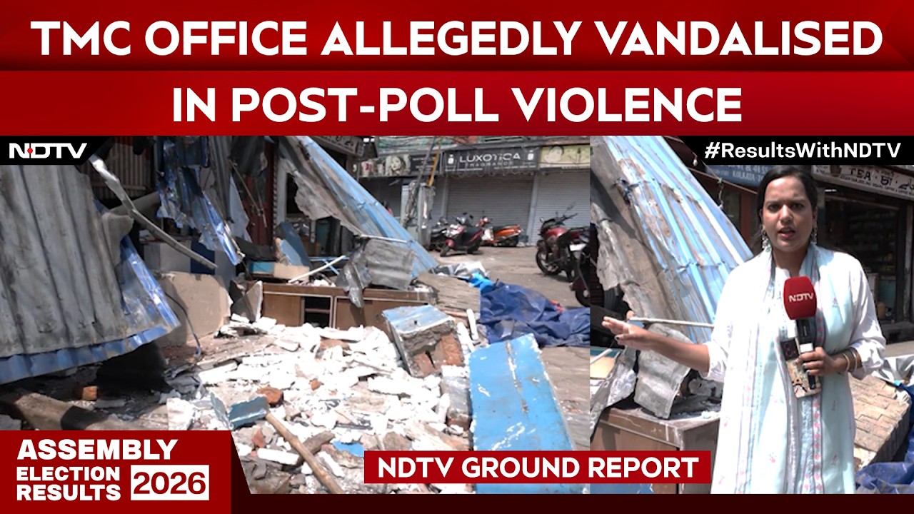 West Bengal Violence | Post-Poll Violence Erupts in Kolkata&rsquo;s New Market, TMC Office Vandalised