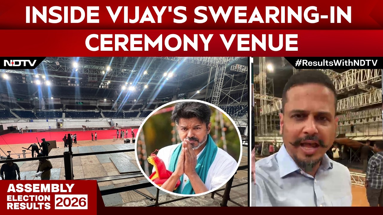 Vijay CM News | NDTV Shares First Look Inside Vijay’s Oath Taking Venue - Chennai's Nehru Stadium