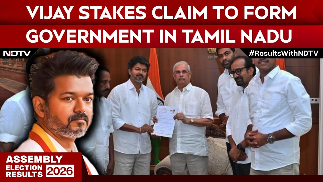 TVK Vijay News | Vijay Meets Tamil Nadu Governor, Stakes Claim to Form Government